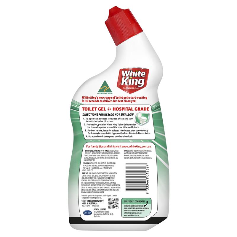 White King Toilet Gel With Stain Remover Eucalyptus 700ml