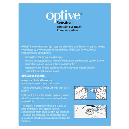 Optive Sensitive Eye Drops 30 x 0.4ml