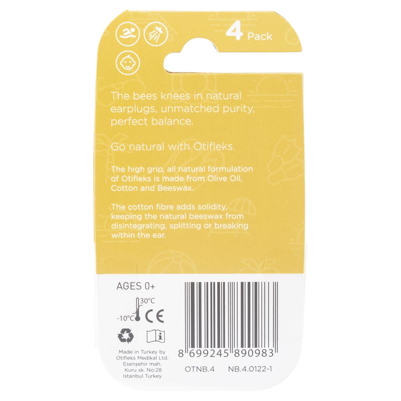 Otifleks Beeswax Earplugs  4Pk