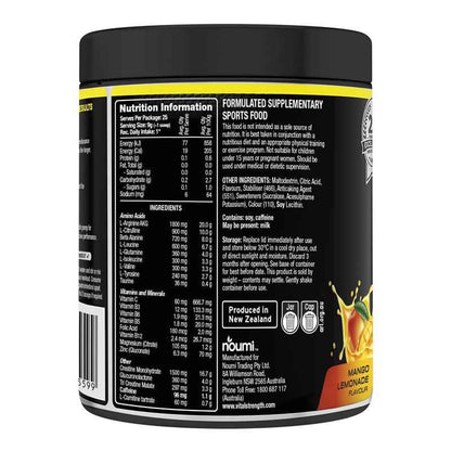 Vital Strength Pre Workout Powder Mango Lemonade 225g