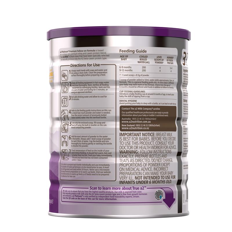 A2 Platinum Premium Follow On Formula Stage 2 From 6 Months 900g