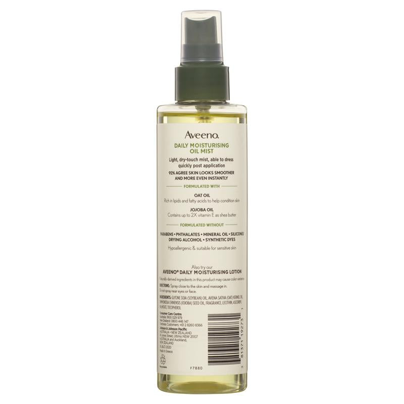 Aveeno Daily Moisturising Vitamin E Body Oil Mist Spray 200ml