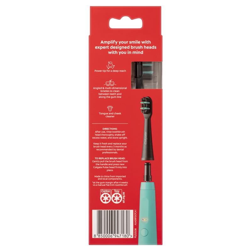 Colgate Electric Toothbrush Pulse Deep Clean Refills 4 Pack - GimmeNow