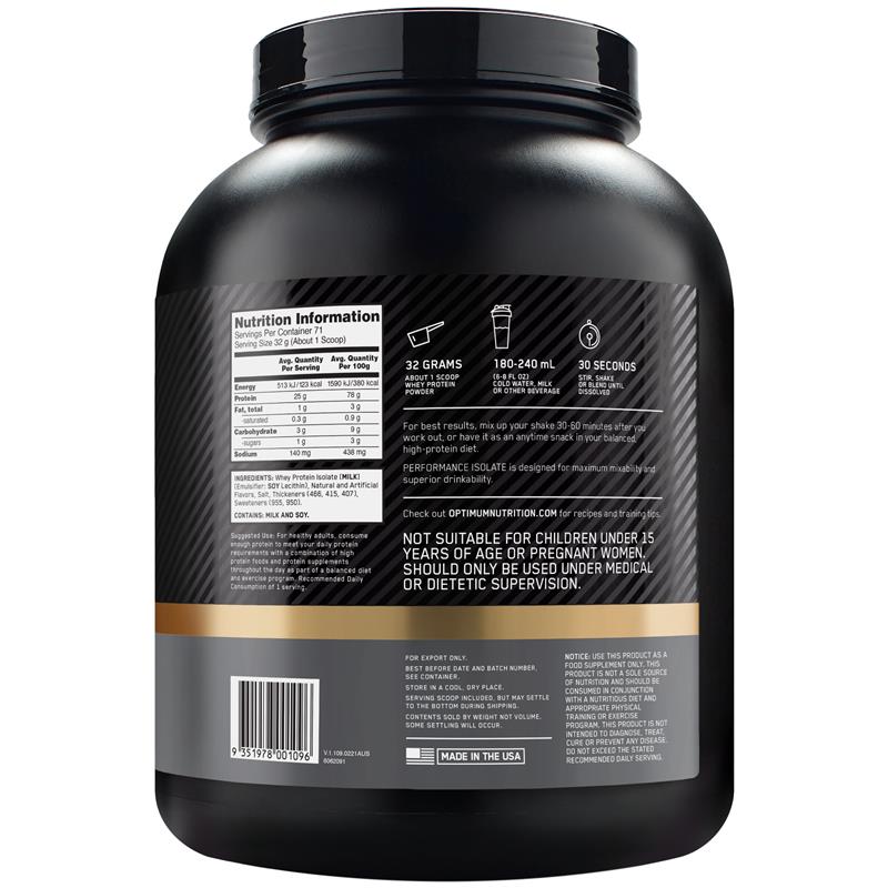 Optimum Nutrition Isolate Vanilla Softserve 2.27kg