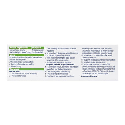 Proctosedyl Haemorrhoids Relief Ointment Cream 30g