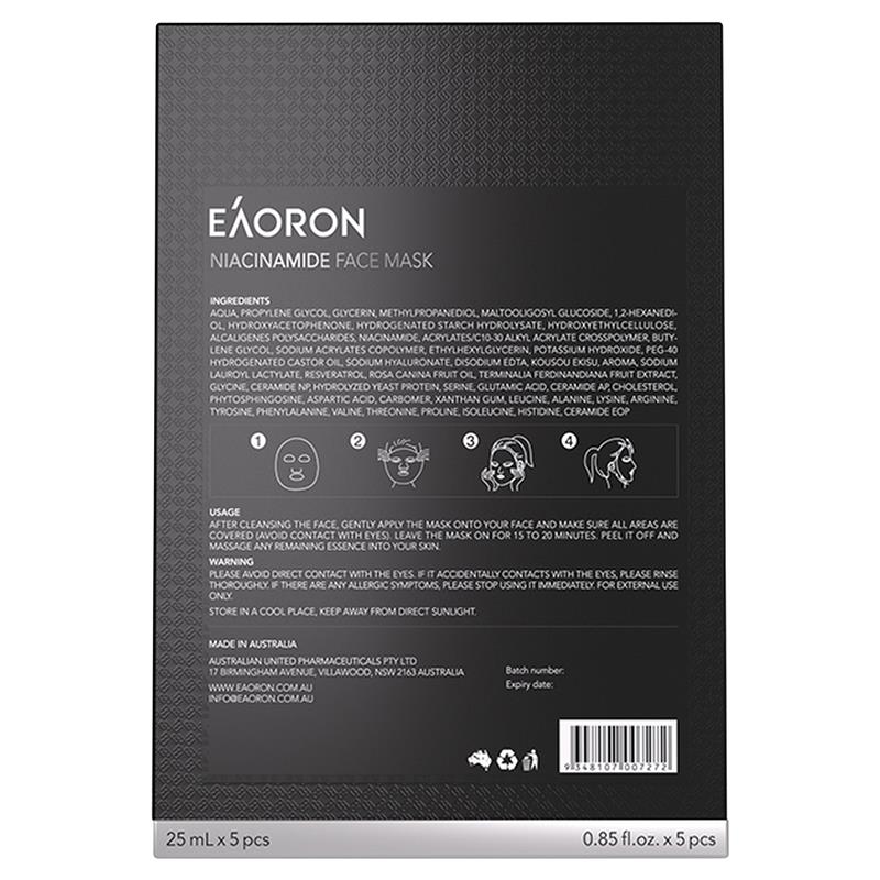 Eaoron Niacinamide Face Mask 25ml 5 Pack