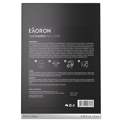 Eaoron Niacinamide Face Mask 25ml 5 Pack