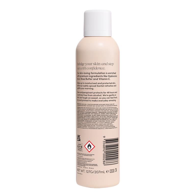 Gem Skin-Loving Antiperspirant Deodorant Aerosol Santal 207ml