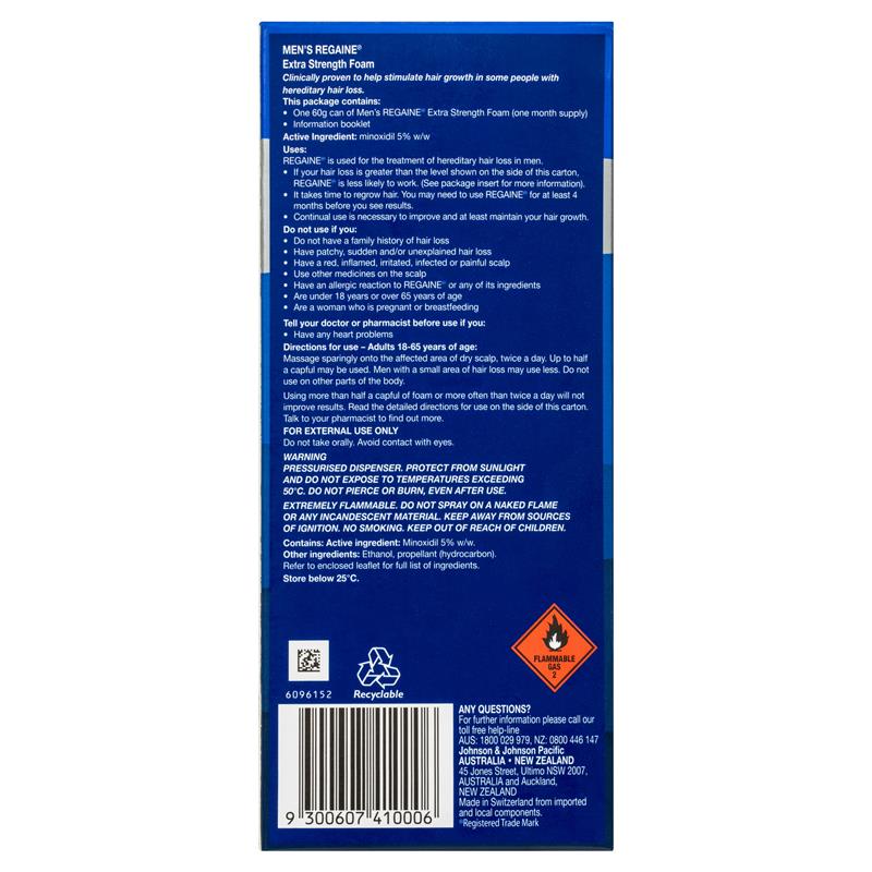Regaine Men's Extra Strength Minoxidil Foam Hair Regrowth Treatment 60g - GimmeNow