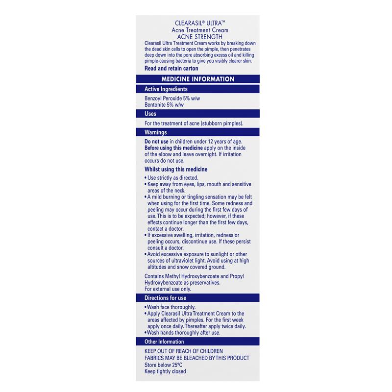 Clearasil Ultra Acne Treatment Cream 20g