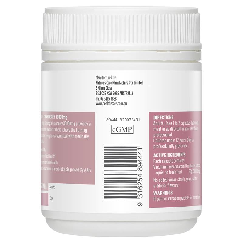 Healthy Care High Strength Cranberry 30000mg 90 Capsules
