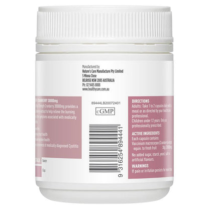 Healthy Care High Strength Cranberry 30000mg 90 Capsules