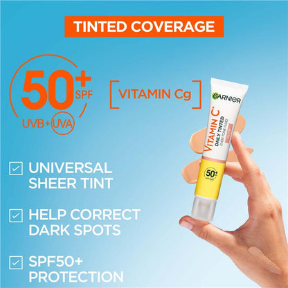 Garnier Vitamin C Glow Daily Tinted Eventone Fluid SPF 50+ 40ml