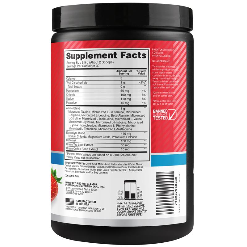 Optimum Nutrition Amino Energy + Electrolytes Strawberry 30 Serves 285g