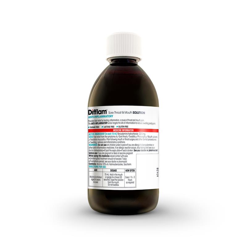 Difflam Sore Throat Anti-inflammatory Gargle 500ml