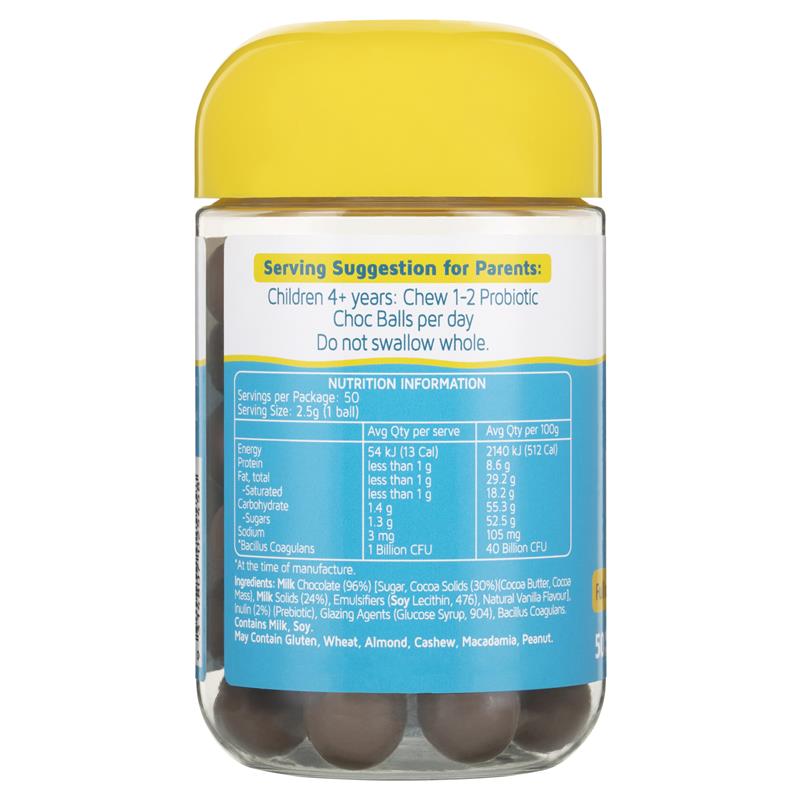Nature's Way Kids Smart Probiotic 50 Choc Balls