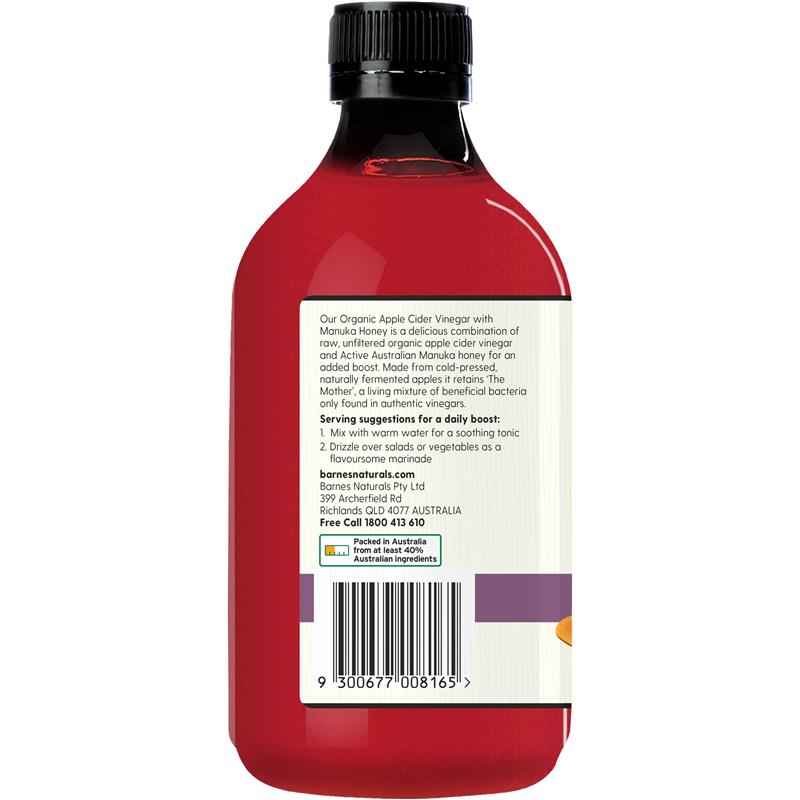 Organic Apple Cider Vinegar with Manuka Honey 500ml