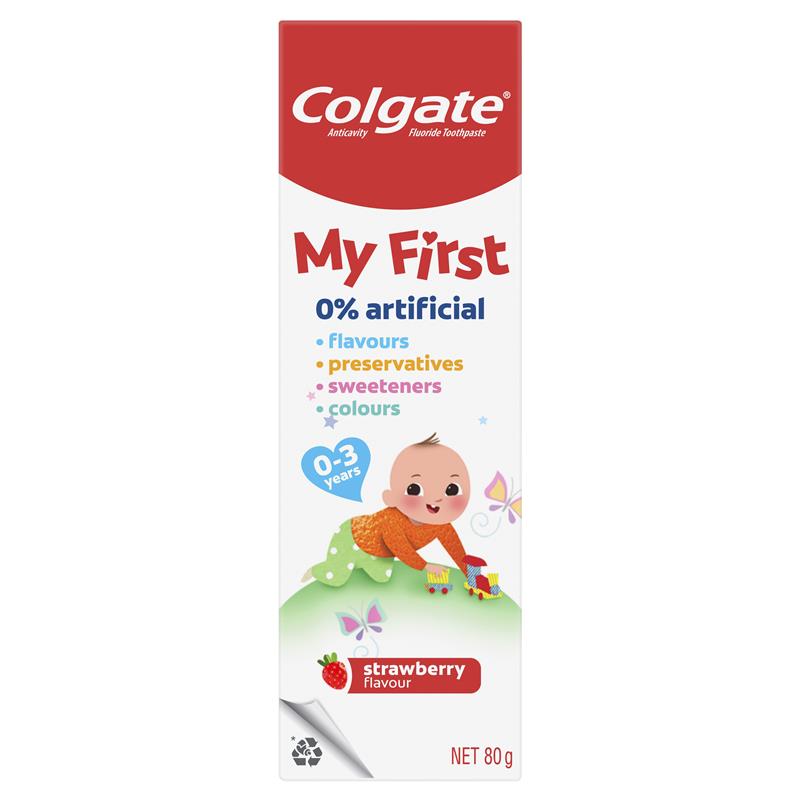 Colgate Toothpaste Kids Anticavity 0-3 Years Strawberry Flavour 80g