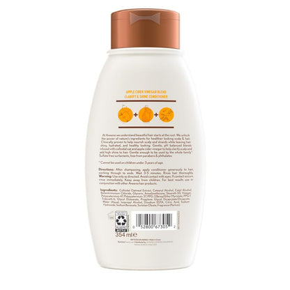 Aveeno Apple Cider Vinegar Clarifying Conditioner for Dull Hair 354mL - GimmeNow