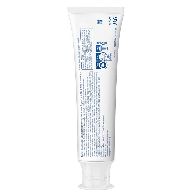Oral B Toothpaste 3D White Long Lasting Freshness 190g