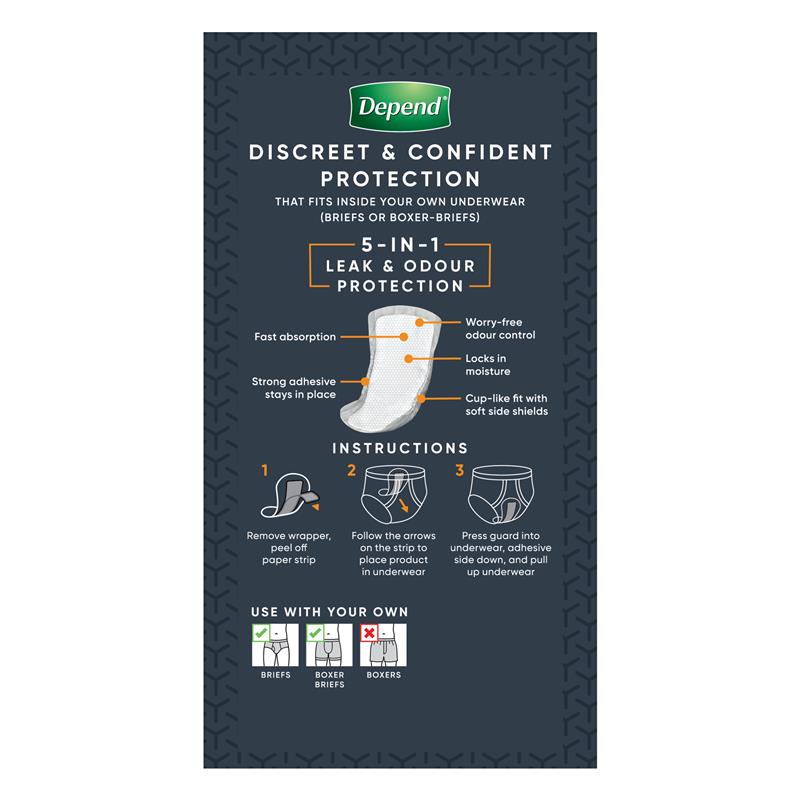 Depend for Men Guards Level 3 10 Pack