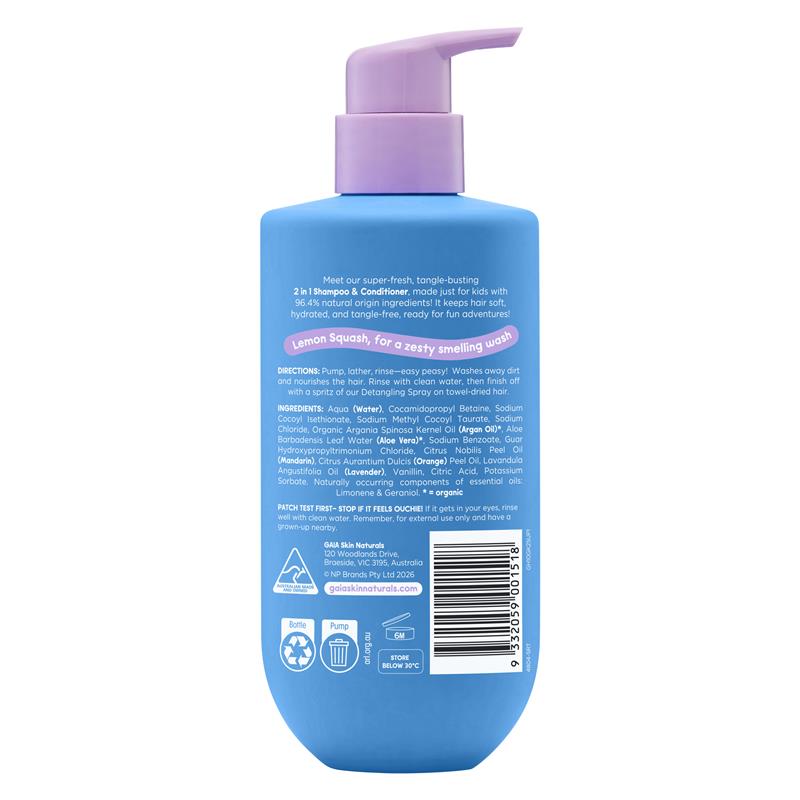 Gaia Natural Kids 2-in-1 Shampoo & Conditioner 350mL