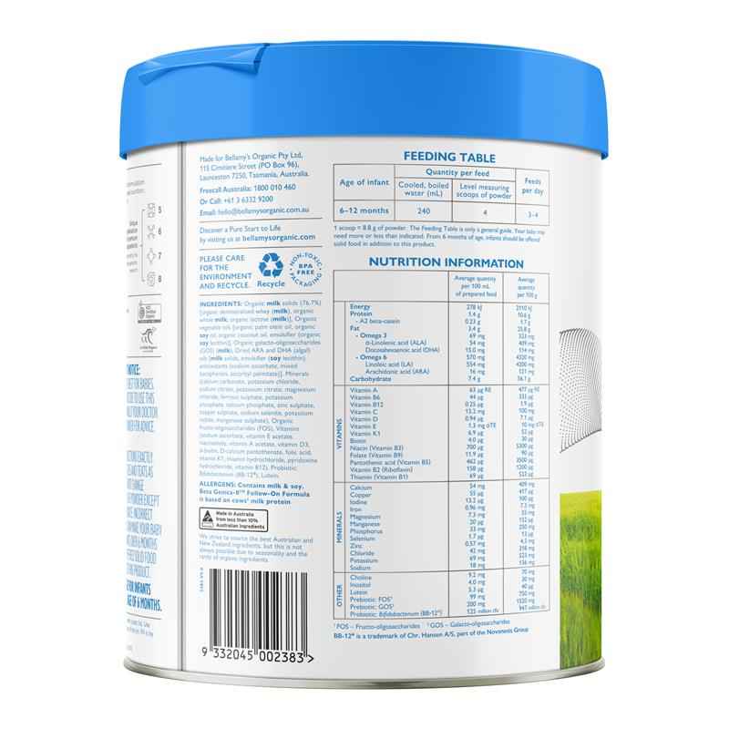 Bellamy's Beta Genica-8 Step 2 Follow-On Formula 800g