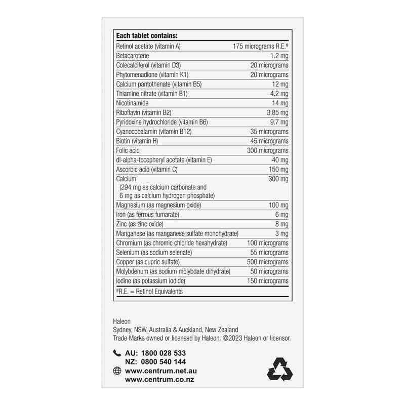 Centrum For Women 50+ 90 Tablets Exclusive Size