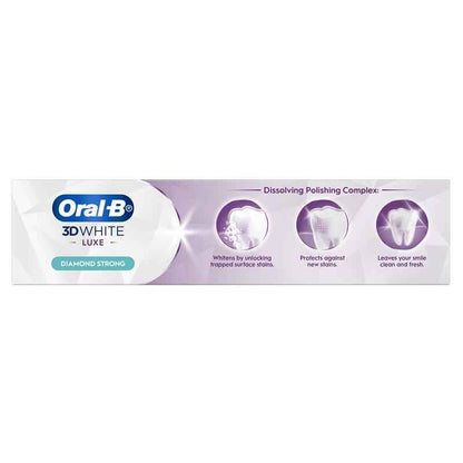 Oral B Teeth Whitening Toothpaste 3D White Luxe Diamond Strong 95g
