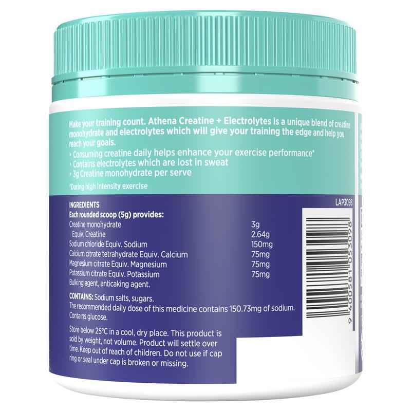 Athena Creatine + Electrolytes Unflavoured 270g