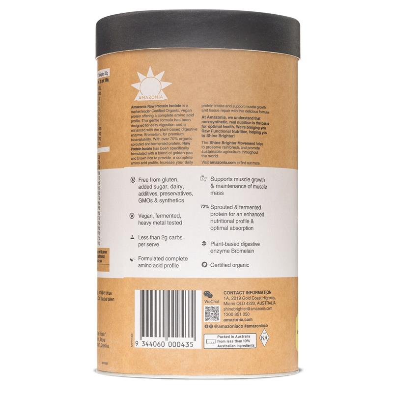 Amazonia RAW Protein Isolate Vanilla 1kg