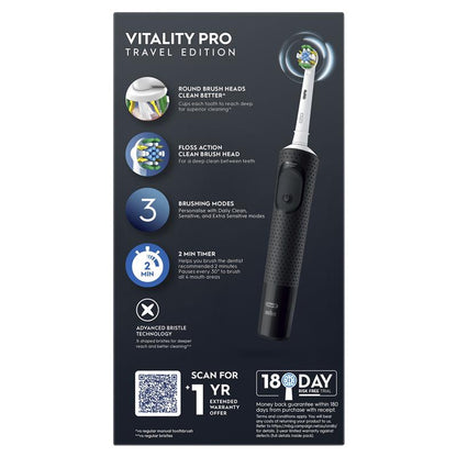 Oral-B Electric Toothbrush Vitality Pro Deep Clean with Travel Case - Black
