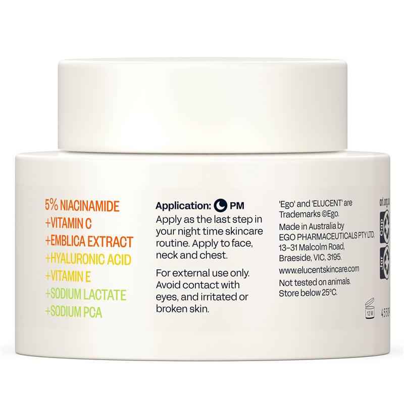 Elucent Bright + Balanced Night Cream 50g