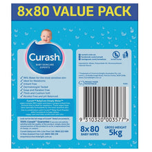 Curash Simply Water Wipes 8x80 Pack