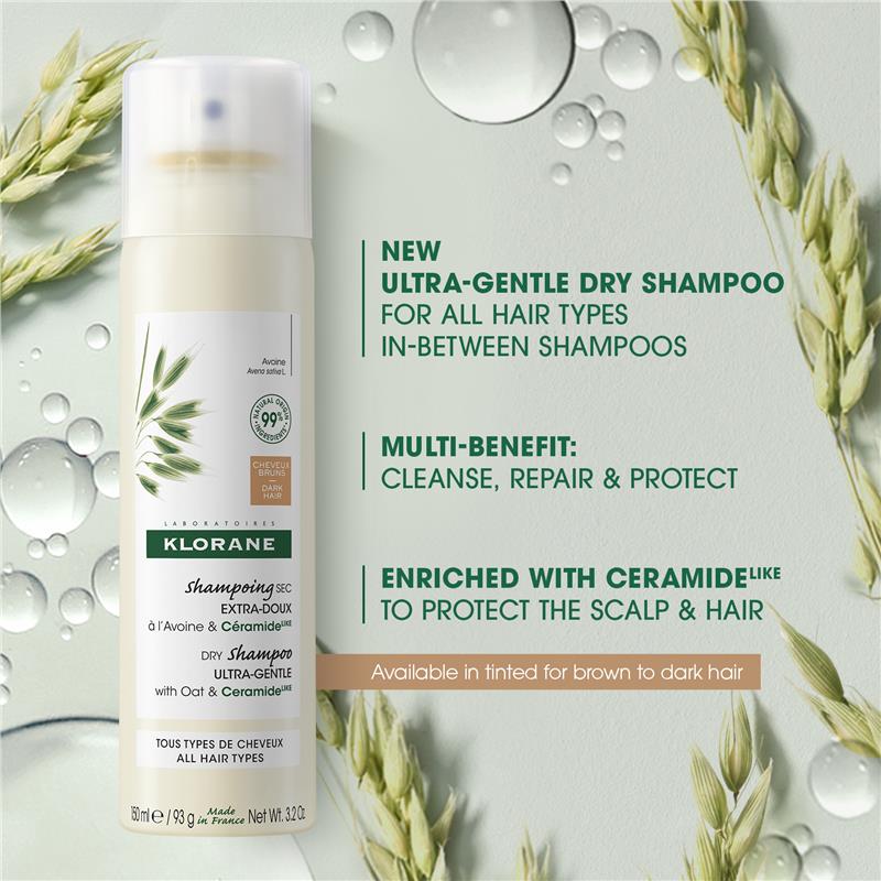 Klorane Dry Shampoo With Oat & Ceramide Dark Hair 150ml - GimmeNow