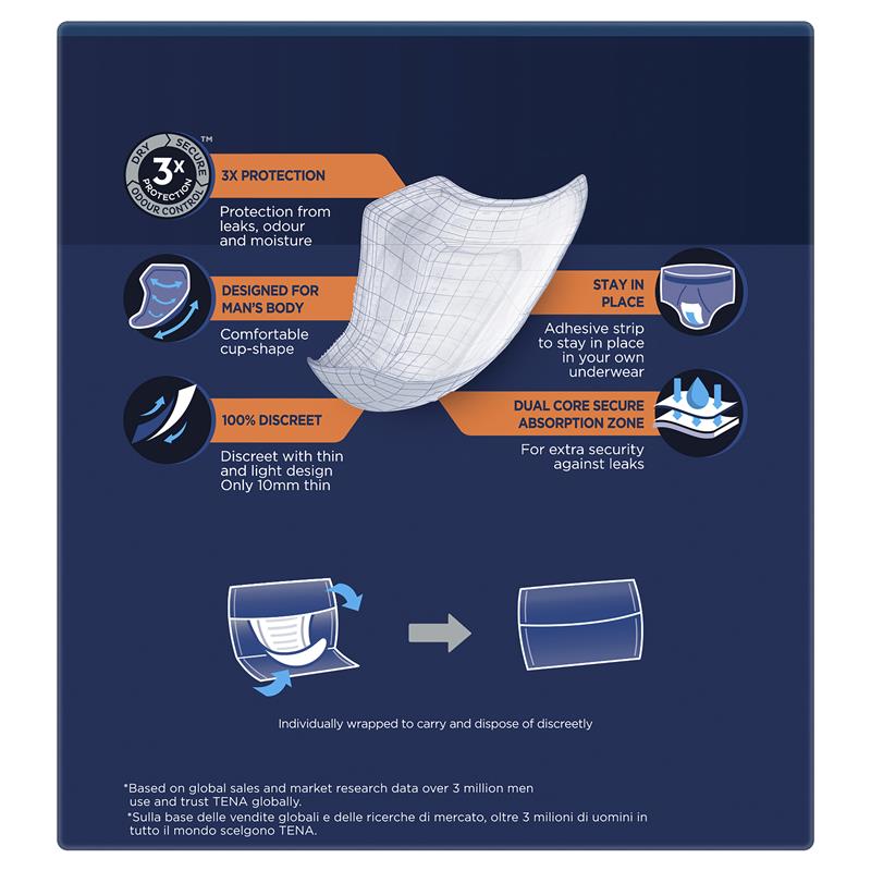 TENA Men Pads Level 3 8 Pack