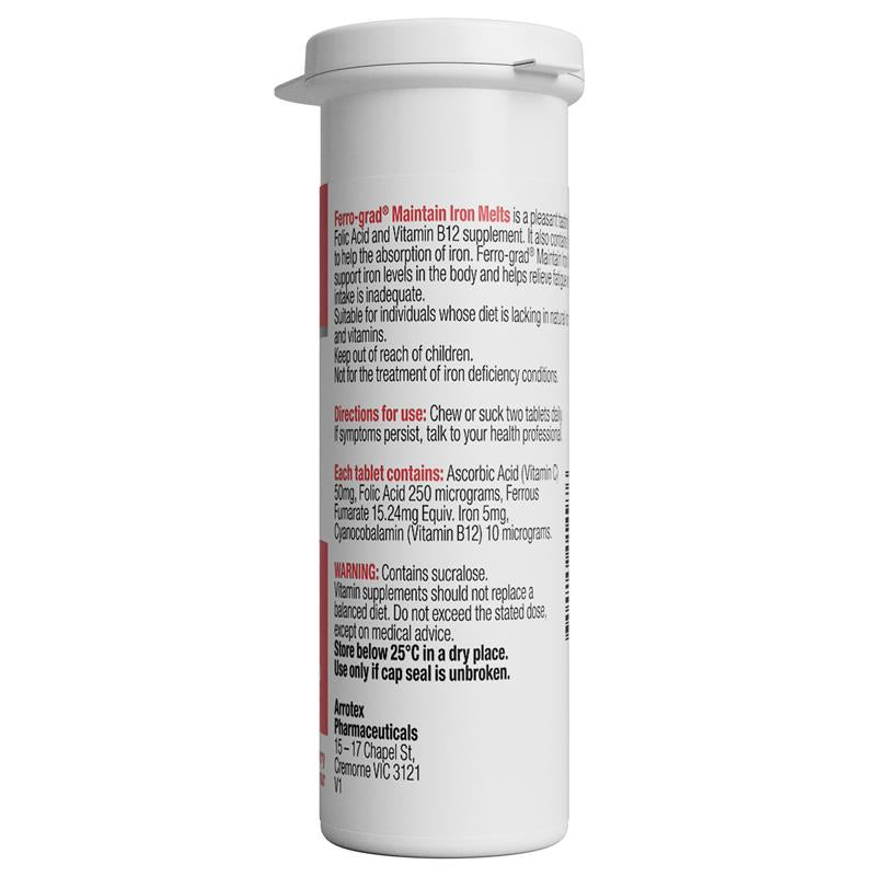 Ferro-Grad Iron Melts 50 Chewable Tablets