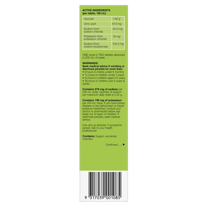 Hydralyte Effervescent Lemon Lime Electolyte Tablets 20 Pack