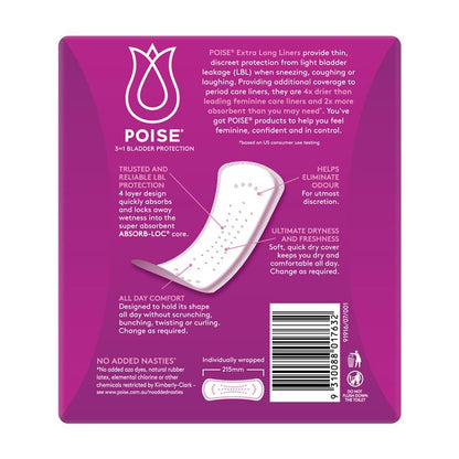 Poise Incontinence Liners Extra Long 44 Pack