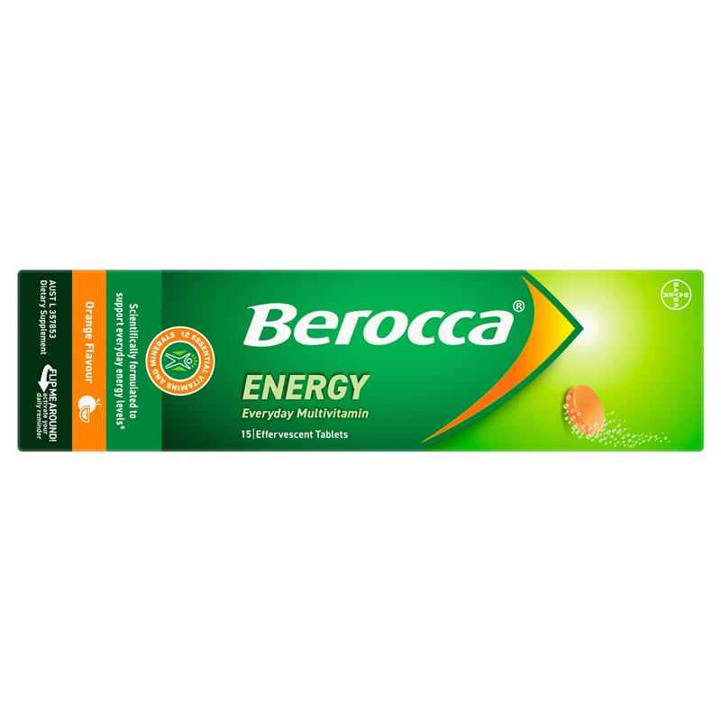 Berocca Energy Orange 15 Effervescent Tablets