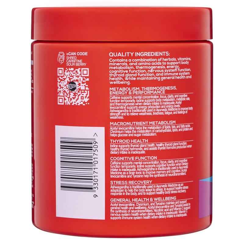 BSc Shred Carnitine Sour Berry 300g