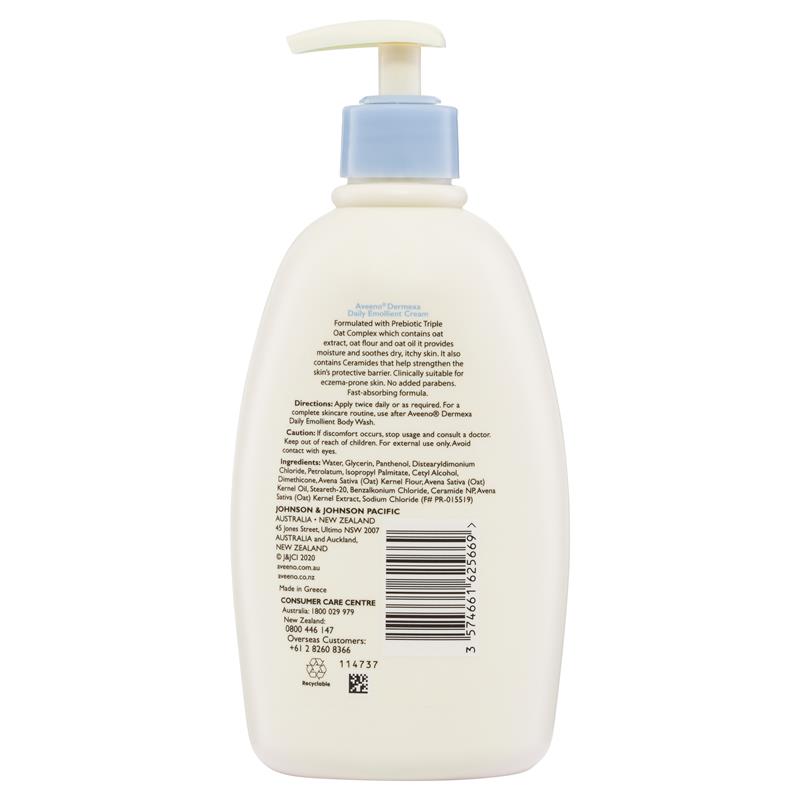 Aveeno Dermexa Daily Emollient Fragrance Free Body Cream 500ml