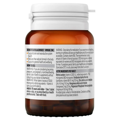 Blackmores Immune Zinc 60 Tablets