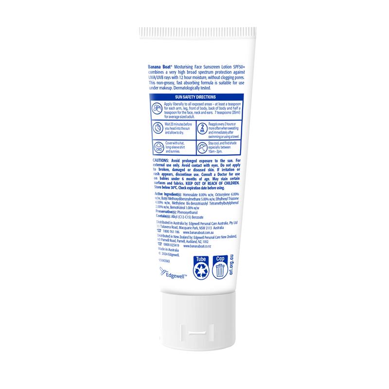 Banana Boat Moisturising Face 75ml
