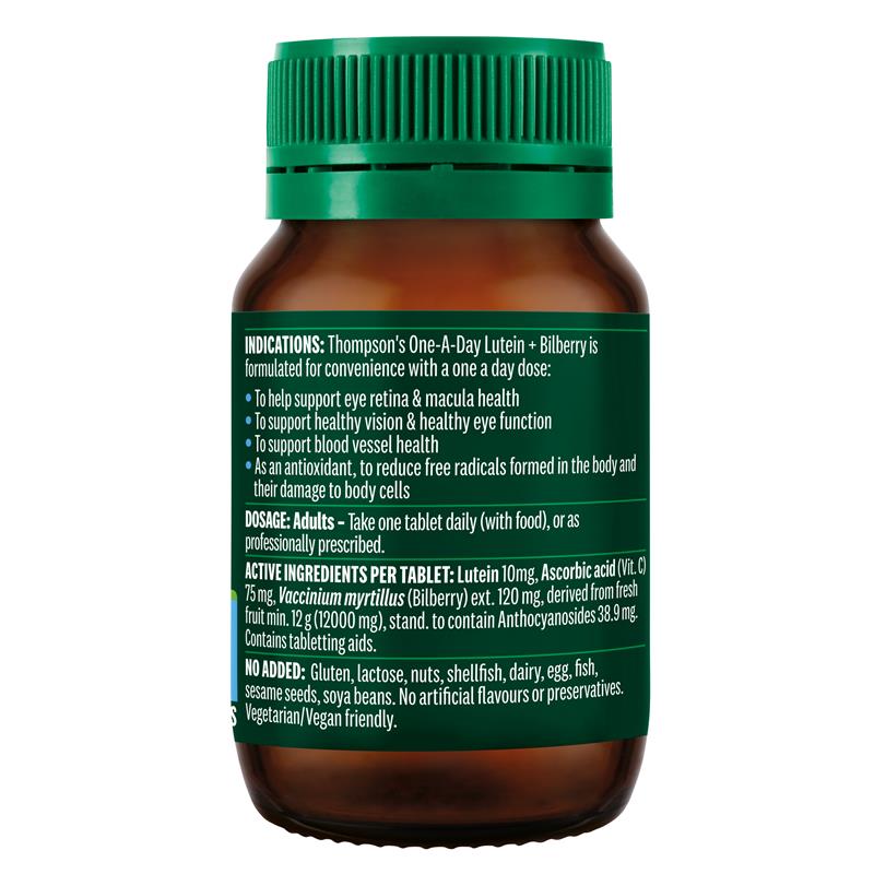 Thompson's One-A-Day Lutein + Bilberry 30 Tablets