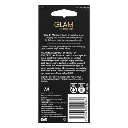 Glam By Manicare Brush On Nail Glue 4g