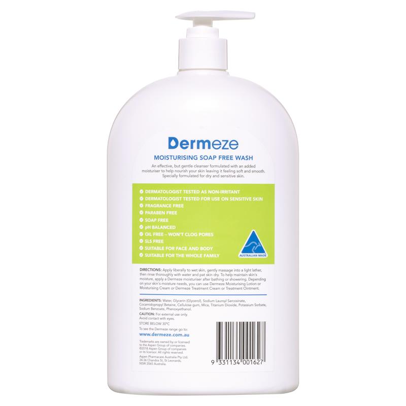Dermeze Soap Free Wash 1 Litre