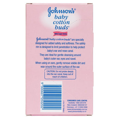 Johnson's Baby Cotton Applicator Buds 60 Pack