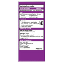 Telfast Hayfever Allergy Relief 120mg Antihistamine Tablets Non-Drowsy - 30 Pack