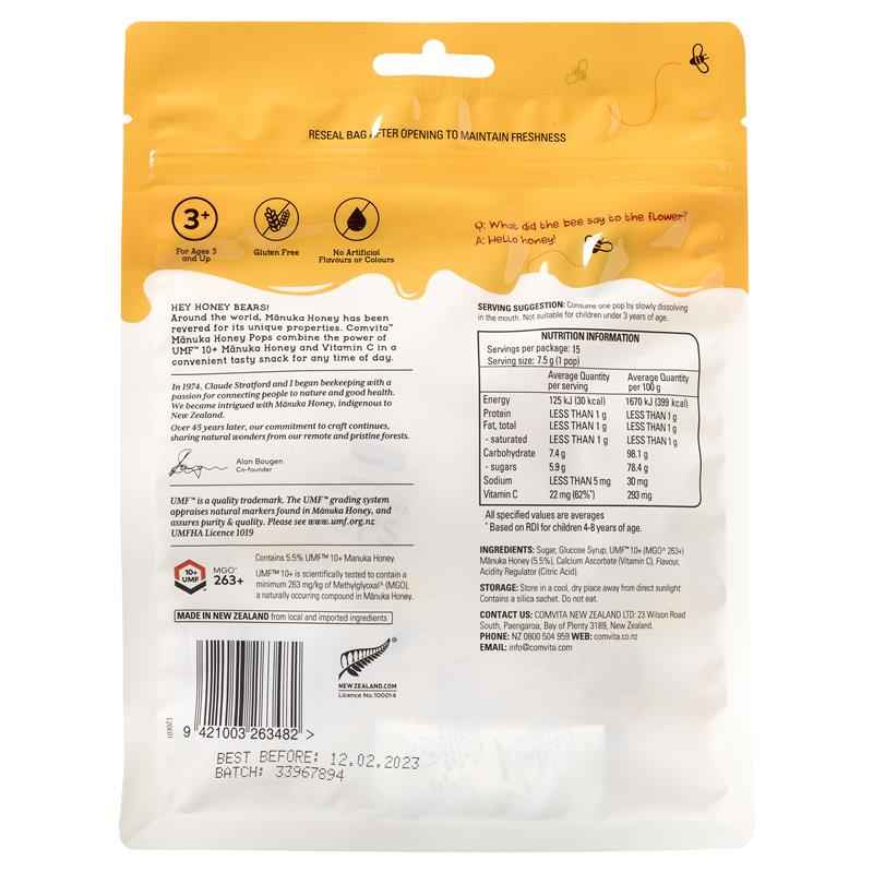 Comvita Childrens Lollipops Assorted Flavours 15 Pack